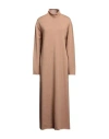 Jil Sander Woman Maxi Dress Sand Size 4 Cashmere In Beige
