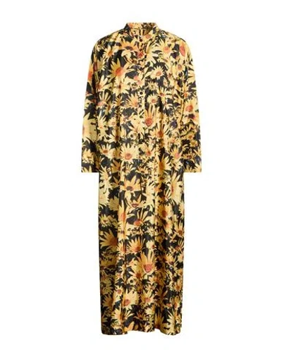 Jil Sander Woman Maxi Dress Yellow Size 8 Polyamide