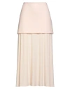 Jil Sander Woman Maxi Skirt Light Pink Size 8 Wool In Pink