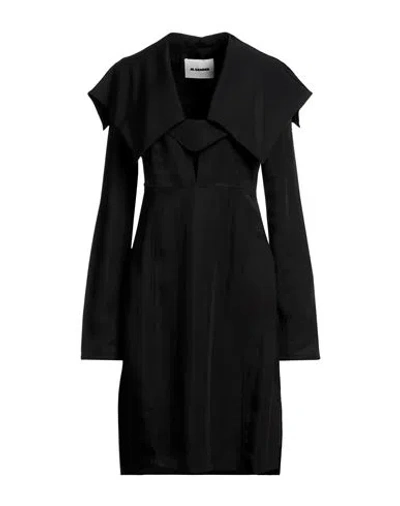Jil Sander Woman Midi Dress Black Size 0 Viscose, Silk