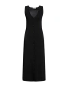 Jil Sander Woman Midi Dress Black Size 2 Cotton, Polyamide, Elastane