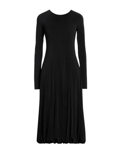 Jil Sander Woman Midi Dress Black Size 0 Viscose, Elastane