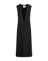 Jil Sander Woman Midi Dress Black Size 2 Viscose, Polyamide, Polyester, Elastane