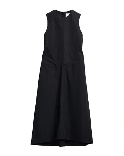Jil Sander Woman Midi Dress Black Size 4 Cotton