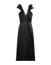 Jil Sander Black Satin Dress In Black
