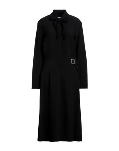 Jil Sander Woman Midi Dress Black Size 6 Viscose, Acetate