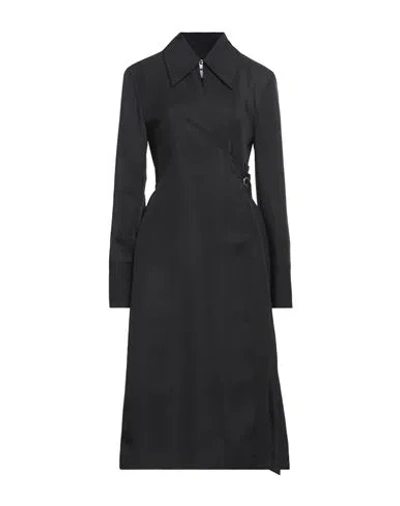 Jil Sander Woman Midi Dress Black Size 6 Viscose, Silk
