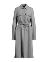 Jil Sander Woman Midi Dress Grey Size 6 Wool