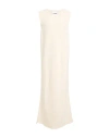 Jil Sander + Woman Midi Dress Ivory Size 4 Cotton