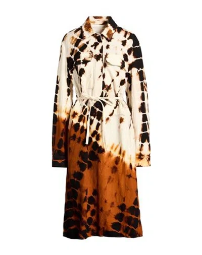 Jil Sander + Woman Midi Dress Ivory Size 4 Wool, Polyamide In Multi