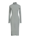Jil Sander + Woman Midi Dress Light Grey Size 2 Alpaca Wool, Wool, Polyamide In Gray