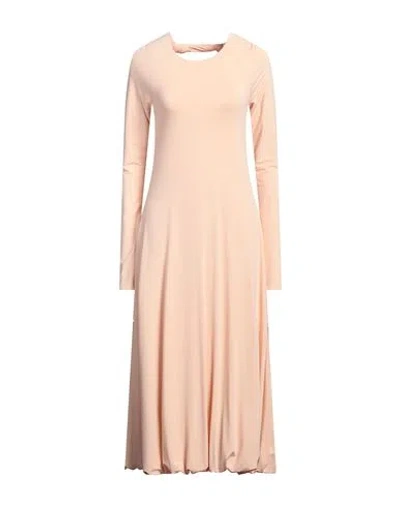 Jil Sander Woman Midi Dress Light Pink Size 6 Viscose, Elastane