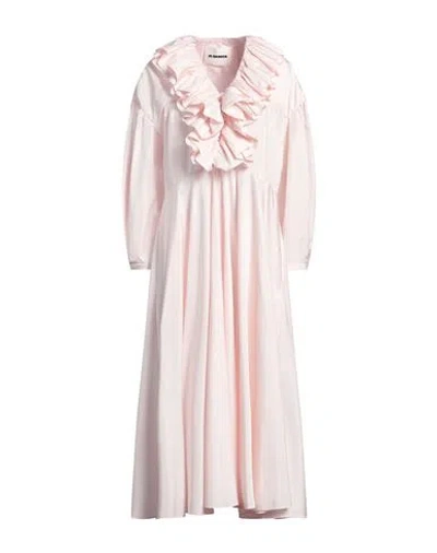 Jil Sander Woman Midi Dress Light Pink Size 8 Polyester