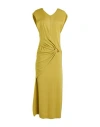 Jil Sander Woman Midi Dress Marigold Size 2 Virgin Wool In Yellow