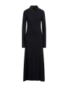 Jil Sander Woman Midi Dress Midnight Blue Size 6 Wool, Viscose In Black