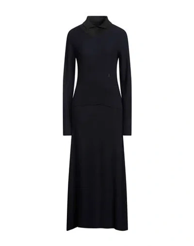 Jil Sander Woman Midi Dress Midnight Blue Size 6 Wool, Viscose