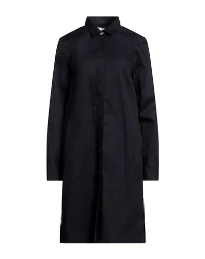 Jil Sander+ Woman Midi Dress Midnight Blue Size 8 Cotton