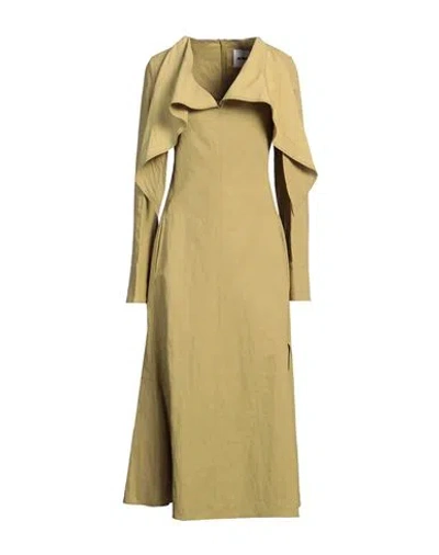 Jil Sander Woman Midi Dress Mustard Size 2 Linen