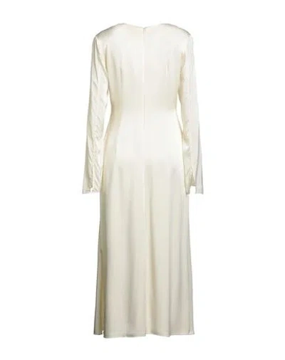 Jil Sander Woman Midi Dress Off White Size 8 Acetate, Viscose, Elastane