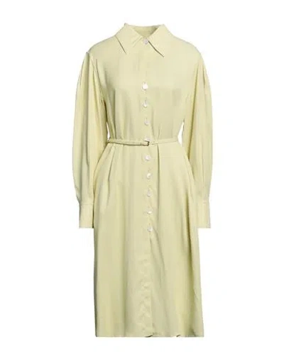 Jil Sander Woman Midi Dress Pastel Yellow Size 2 Viscose In Green