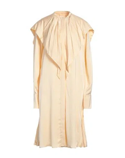 Jil Sander Woman Midi Dress Pastel Yellow Size 6 Viscose In Brown