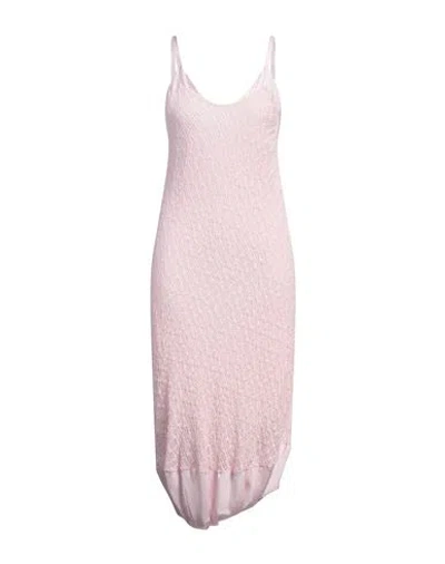Jil Sander Woman Midi Dress Pink Size 4 Cotton, Polyamide, Elastane, Viscose