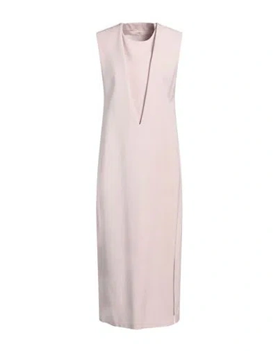 Jil Sander Woman Midi Dress Pink Size 4 Viscose, Silk
