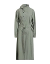 Jil Sander Woman Midi Dress Sage Green Size 10 Cotton