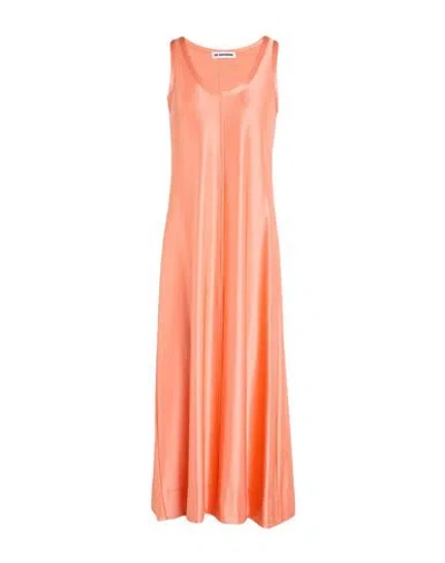 Jil Sander Woman Midi Dress Salmon Pink Size 6 Viscose, Elastane In Orange
