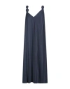 Jil Sander Woman Midi Dress Slate Blue Size 6 Viscose, Elastane In Blue