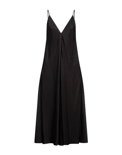 Jil Sander Exclusive Textured Cotton-blend Midi Dress In Black
