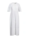 Jil Sander Woman Midi Dress White Size 0 Cotton