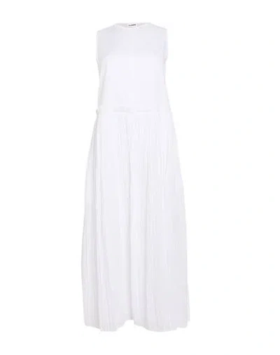 Jil Sander Woman Midi Dress White Size 2 Cotton
