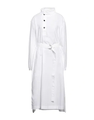 Jil Sander+ Woman Midi Dress White Size 8 Cotton