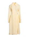 Jil Sander Woman Midi Dress Yellow Size 4 Viscose, Silk