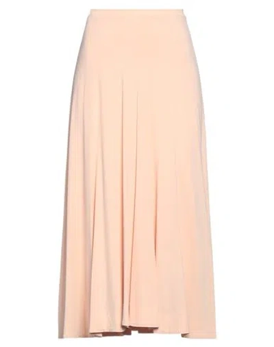 Jil Sander Woman Midi Skirt Apricot Size 00 Viscose, Elastane In Orange