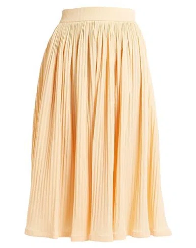 Jil Sander Woman Midi Skirt Apricot Size 4 Cotton, Polyester In Orange