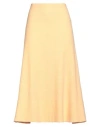 Jil Sander Woman Midi Skirt Apricot Size 8 Wool, Silk, Cashmere In Yellow