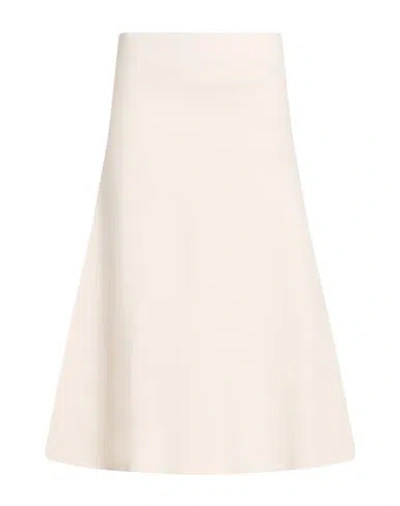 Jil Sander Woman Midi Skirt Beige Size 0 Viscose, Polyester In White