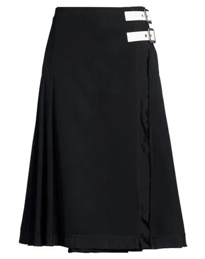 Jil Sander Woman Midi Skirt Black Size 12 Wool
