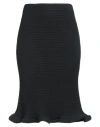 Jil Sander Woman Midi Skirt Black Size 2 Cotton, Viscose, Elastane