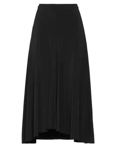 Jil Sander Woman Midi Skirt Black Size 2 Viscose, Elastane