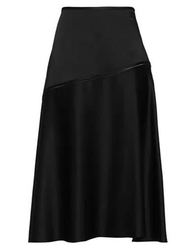 Jil Sander Woman Midi Skirt Black Size 4 Acetate, Viscose