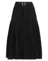 Jil Sander + Woman Midi Skirt Black Size 4 Cotton