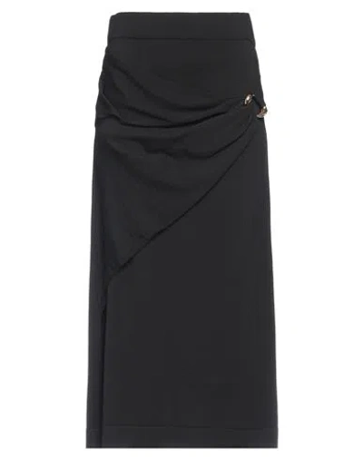 Jil Sander Woman Midi Skirt Black Size 6 Virgin Wool