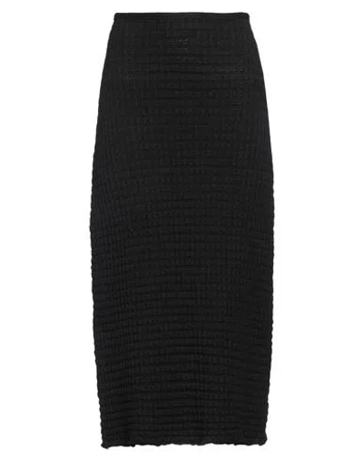 Jil Sander Woman Midi Skirt Black Size 8 Cotton