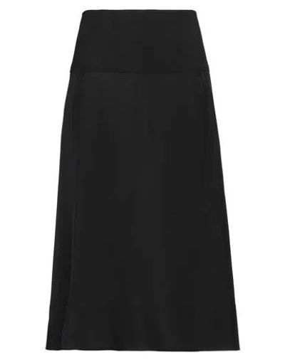 Jil Sander Woman Midi Skirt Black Size 4 Viscose, Wool