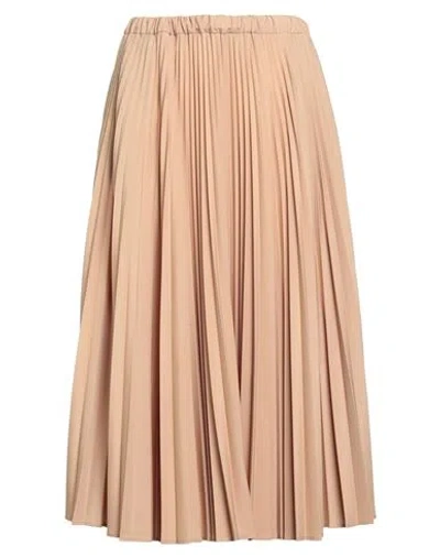 Jil Sander Woman Midi Skirt Camel Size 6 Polyester, Wool