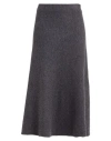 Jil Sander Woman Midi Skirt Charcoal Size 4 Wool