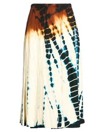 Jil Sander + Woman Midi Skirt Ivory Size 0 Wool, Polyamide In Multi